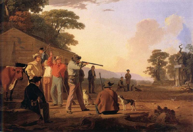 George Caleb Bingham Shooting For the Beef France oil painting art